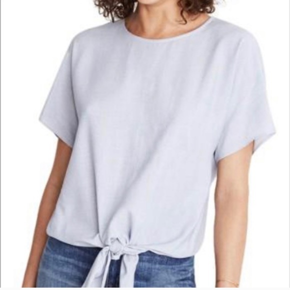 Madewell Tie Front Top - Picture 1 of 5
